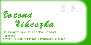 botond mikeszka business card